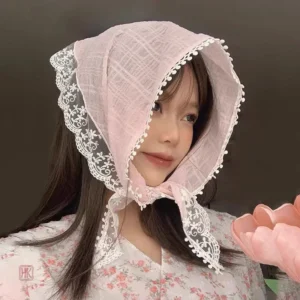 Foulard triangulaire à dentelle pour femme tendance