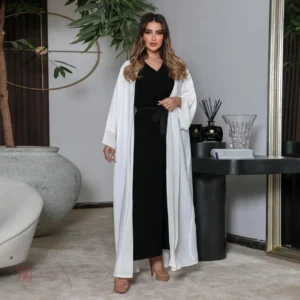 Abaya Kimono Blanc Fluide