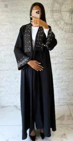 Abaya Kimono Luxe avec perles élégantes