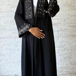Abaya Kimono Luxe avec perles élégantes