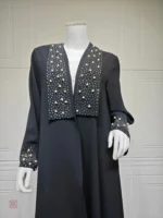 Style chic avec Abaya Kimono à perles