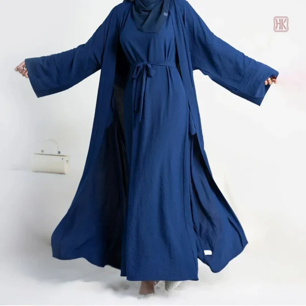 Robe Navy Blue style abaya, chic et confortable