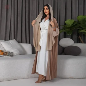 Abaya légère beige, parfaite pour l'été
