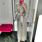 Abaya Kimono Grise Légère