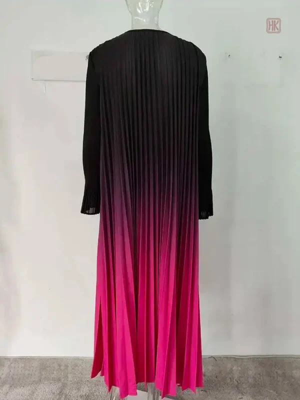 Abaya chic en dégradé de rose, style kimono moderne