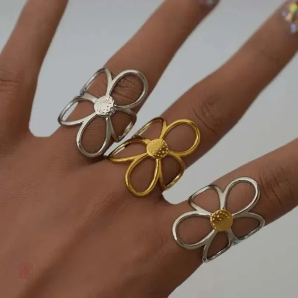 bague-fleur-1 Bague Fleur tendance pour femme, élégance florale
