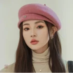 Accessoire mode femme, béret en laine doux