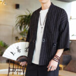 Blazer noir pour homme, coupe kimono moderne et tendance