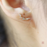 Boucle d'oreilles feuilles en argent sterling pour femme