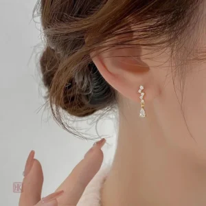 Boucles d'oreilles pendantes en forme de goutte d'eau