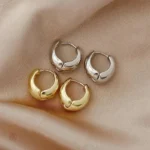 Boucles d'oreilles élégantes en acier inoxydable pour un look rétro