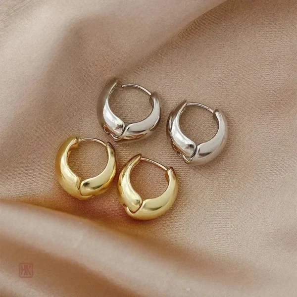 Boucles d'oreilles élégantes en acier inoxydable pour un look rétro