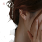 Boucles d'oreilles chaînette étoile femme fantaisie