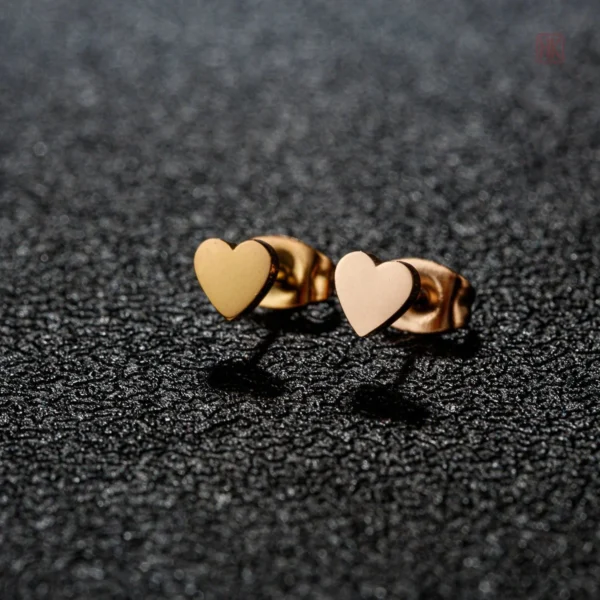 Boucles d'oreilles fantaisie en cœur, accessoire féminin chic