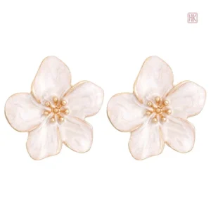 Boucles d'oreilles fantaisie avec design floral élégant