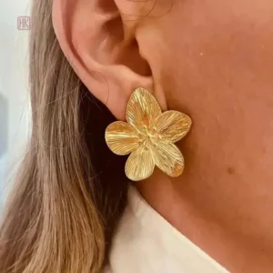 Boucles d'oreilles vintage en forme de fleur pour femme