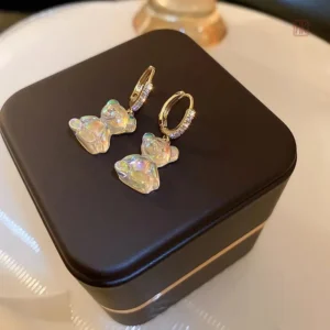 Accessoire fantaisie pour femmes, boucles d'oreilles ourson délicates