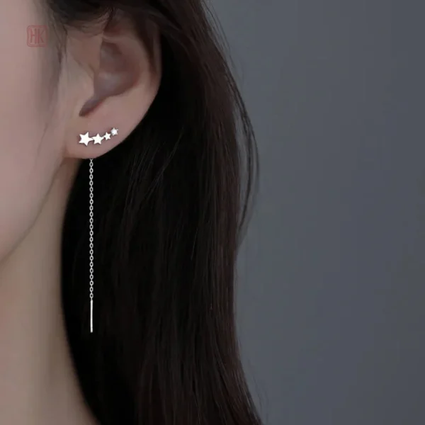 Boucles d'oreilles fantaisie avec design étoilé élégant