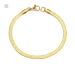 Accessoire mode femme : bracelet serpent doré