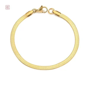 Accessoire mode femme : bracelet serpent doré