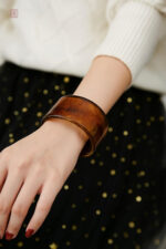 Bracelet Manchette Ambrée tendance pour femme