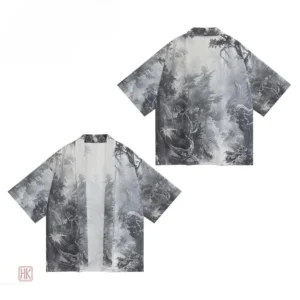 Veste Kimono d'été avec design japonais traditionnel