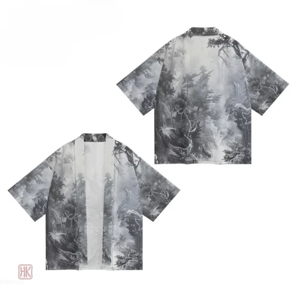 Veste Kimono d'été avec design japonais traditionnel