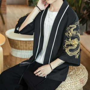 Veste kimono dragon, parfait pour un look sophistiqué