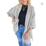 Veste à franges tendance pour la saison