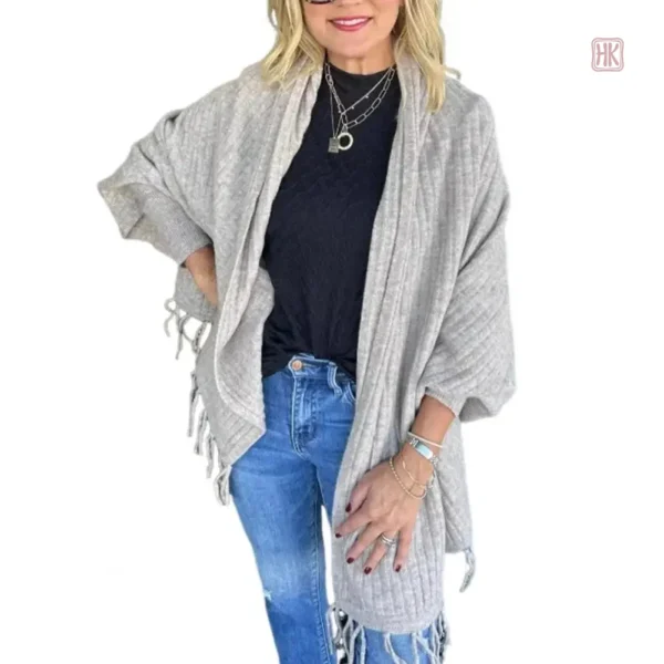 Veste à franges tendance pour la saison