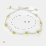 Ceinture décorative avec motifs floraux en perles