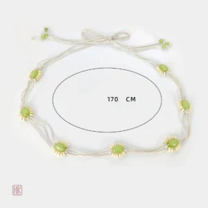 Ceinture décorative avec motifs floraux en perles