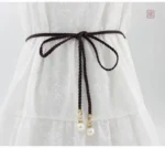 Ceinture Femme Tressée à Perles
