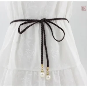 Ceinture Femme Tressée à Perles