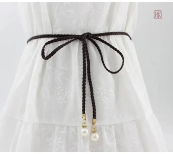 Ceinture Femme Tressée à Perles