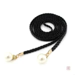 Ceinture tressée élégante pour femme avec perles