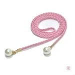 Accessoire tendance : ceinture tressée à perles