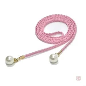 Accessoire tendance : ceinture tressée à perles