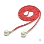 Accessoire mode : ceinture tressée avec perles décoratives
