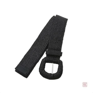 Boucle moderne sur ceinture large femme en tresse