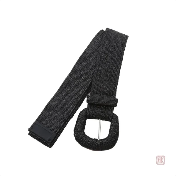 Boucle moderne sur ceinture large femme en tresse