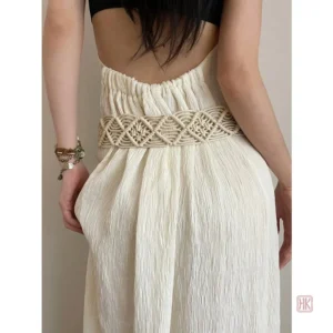 Ceinture bohème tissée, accessoire mode féminin élégant