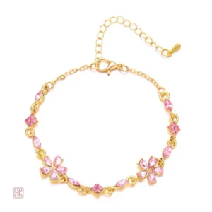 Bijou raffiné, chaîne à fleurs en zircon pour un look chic