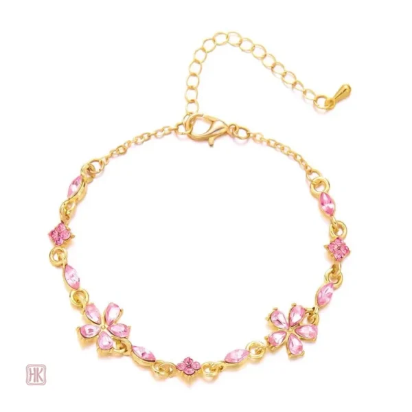 Bijou raffiné, chaîne à fleurs en zircon pour un look chic