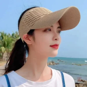 Chapeau d'été à visière, accessoire mode féminin