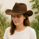 Accessoire de mode été pour femme, chapeau cowboy