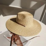 Accessoire de mode été, chapeau de paille avec sangle ajustable