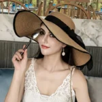 Chapeau de paille léger pour femmes, protection solaire