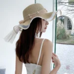 Accessoire de mode estival, chapeau de plage féminin
