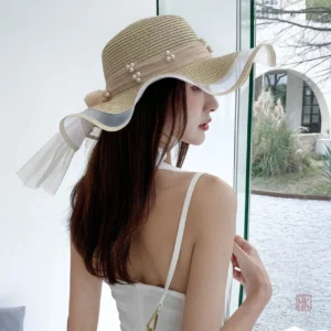 Accessoire de mode estival, chapeau de plage féminin